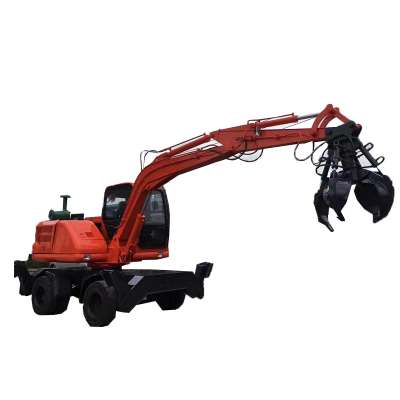 Hydraulic Wood Grapple Timber Grabber for 8 ton Wheel Excavator